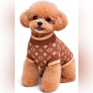 Stylish Brown Dog Sweater